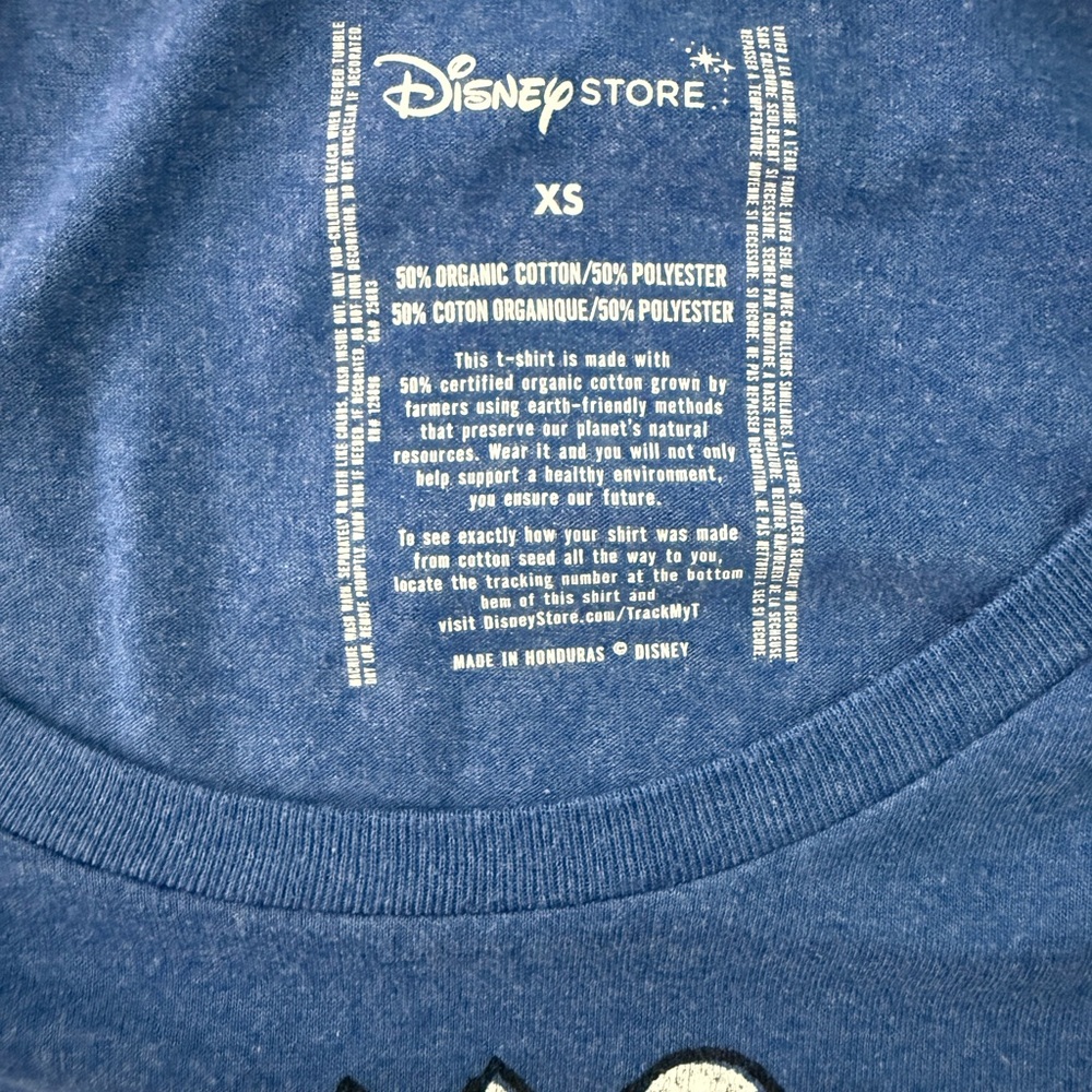 Disney Store Mickey & Minnie 'Together Since 1928" Women's Blue T-Shirt Size XS - Picture 4 of 4